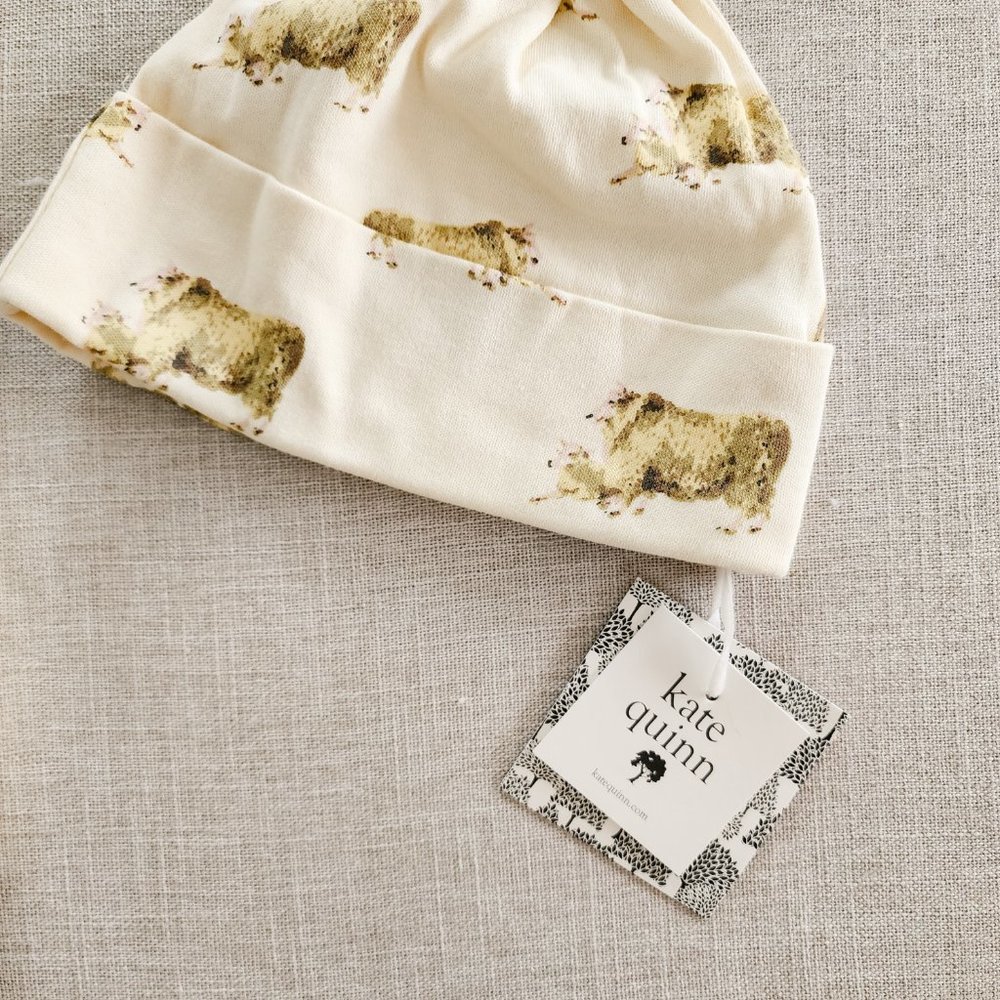 Kate Quinn Sheep Set Swaddle, Bodysuit, Panda Pants and Hat - Picture 3 of 16